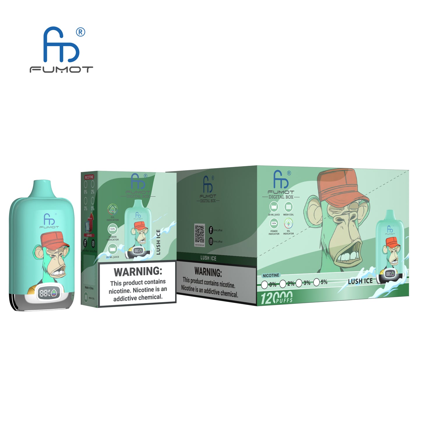 FUMOT Digital Box 12000 - Lush Ice