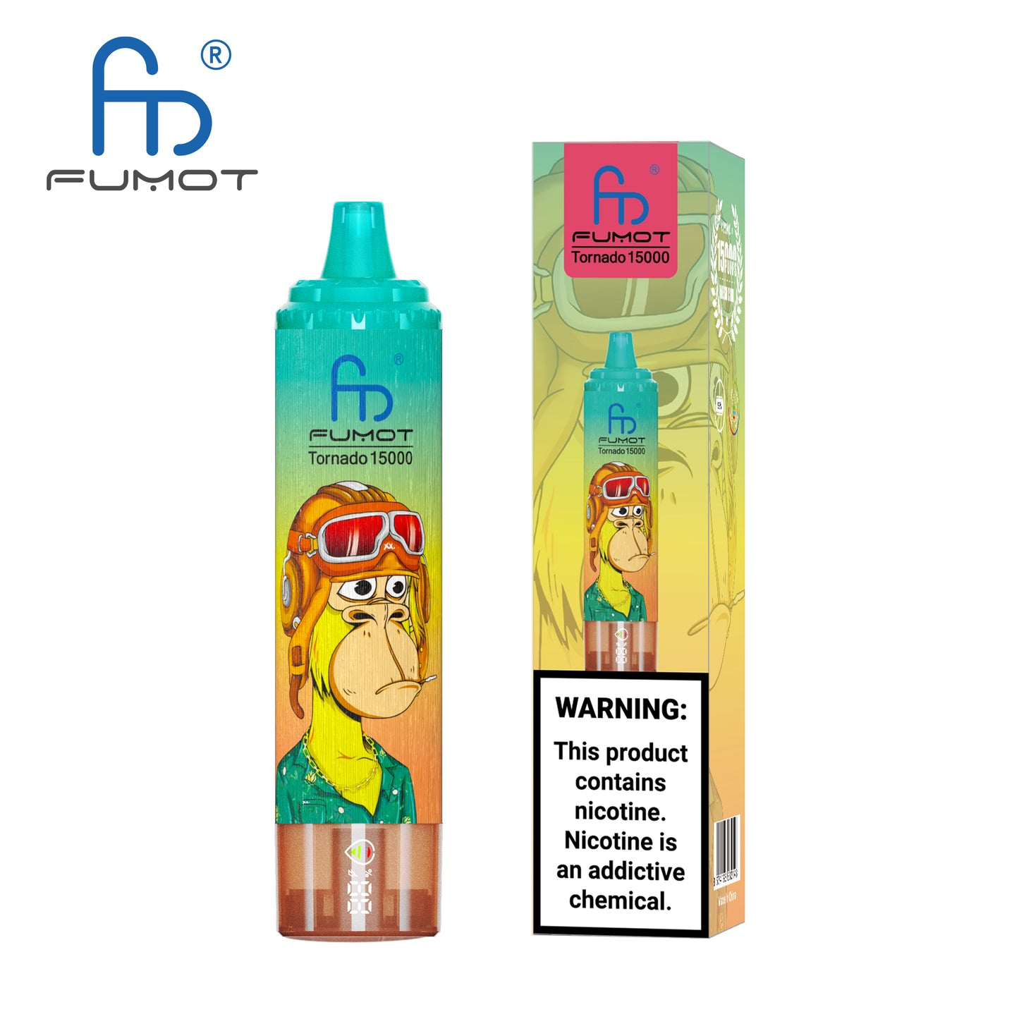 FUMOT RandM Tornado 15000 - Pineapple Ice