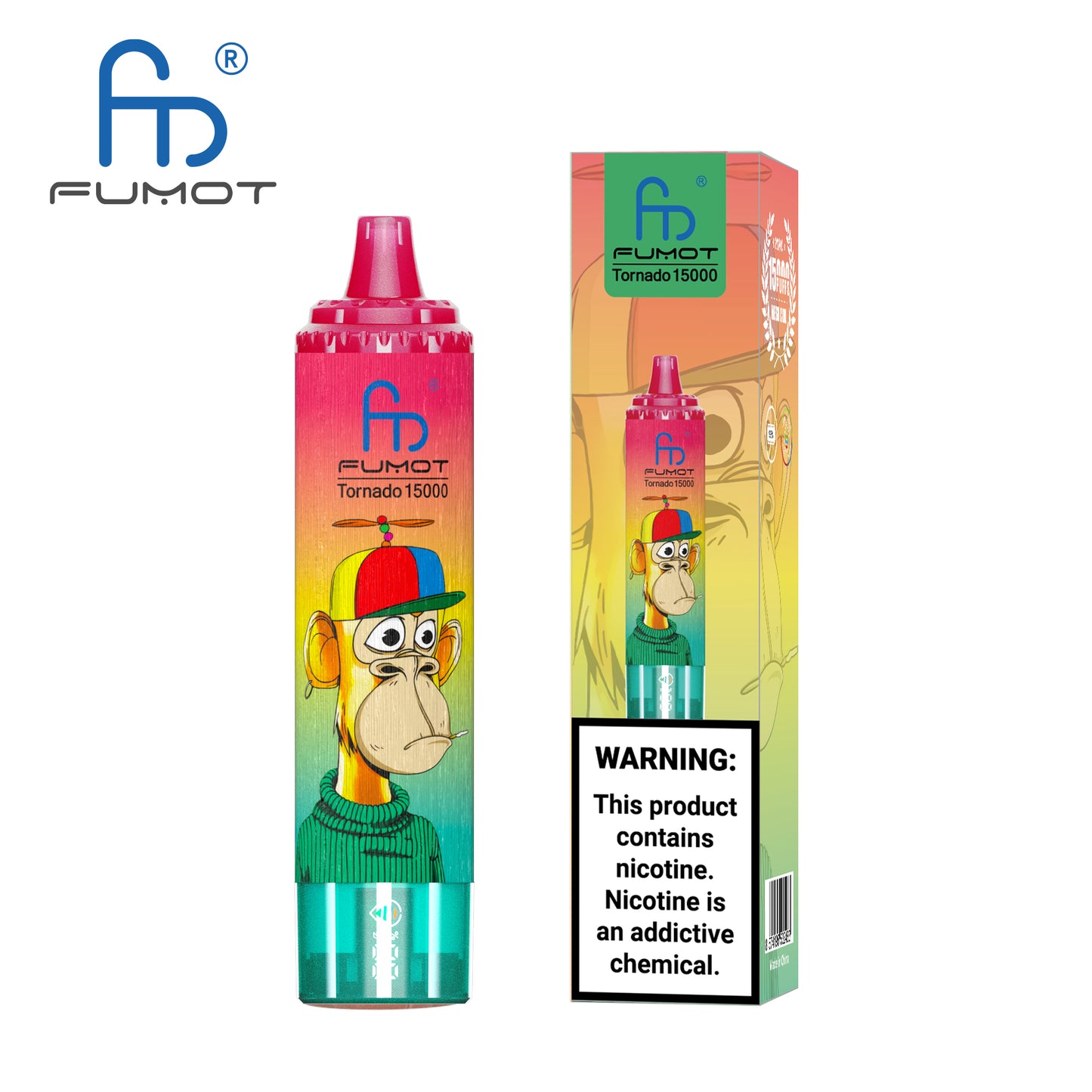 FUMOT RandM Tornado 15000 - Strawberry Kiwi