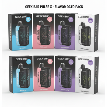 Geek Bar Pulse X Flavor Octo Pack product boxes