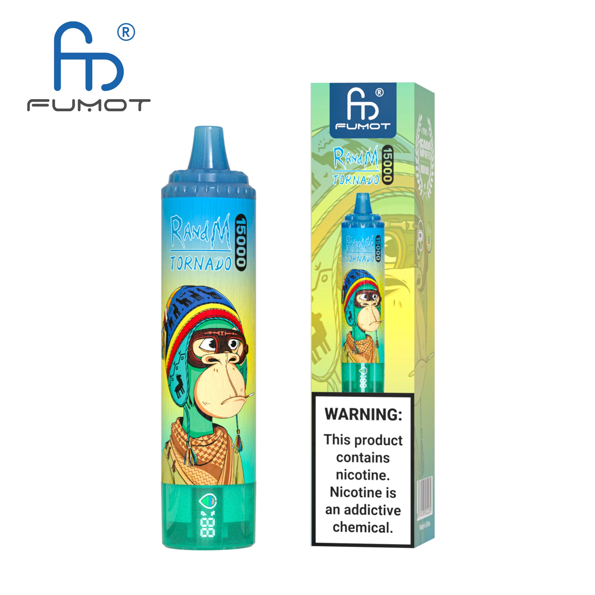 FUMOT RandM Tornado 15000 (10 PCS Pack) - Blue Razz Lemonade 蓝莓树莓柠檬