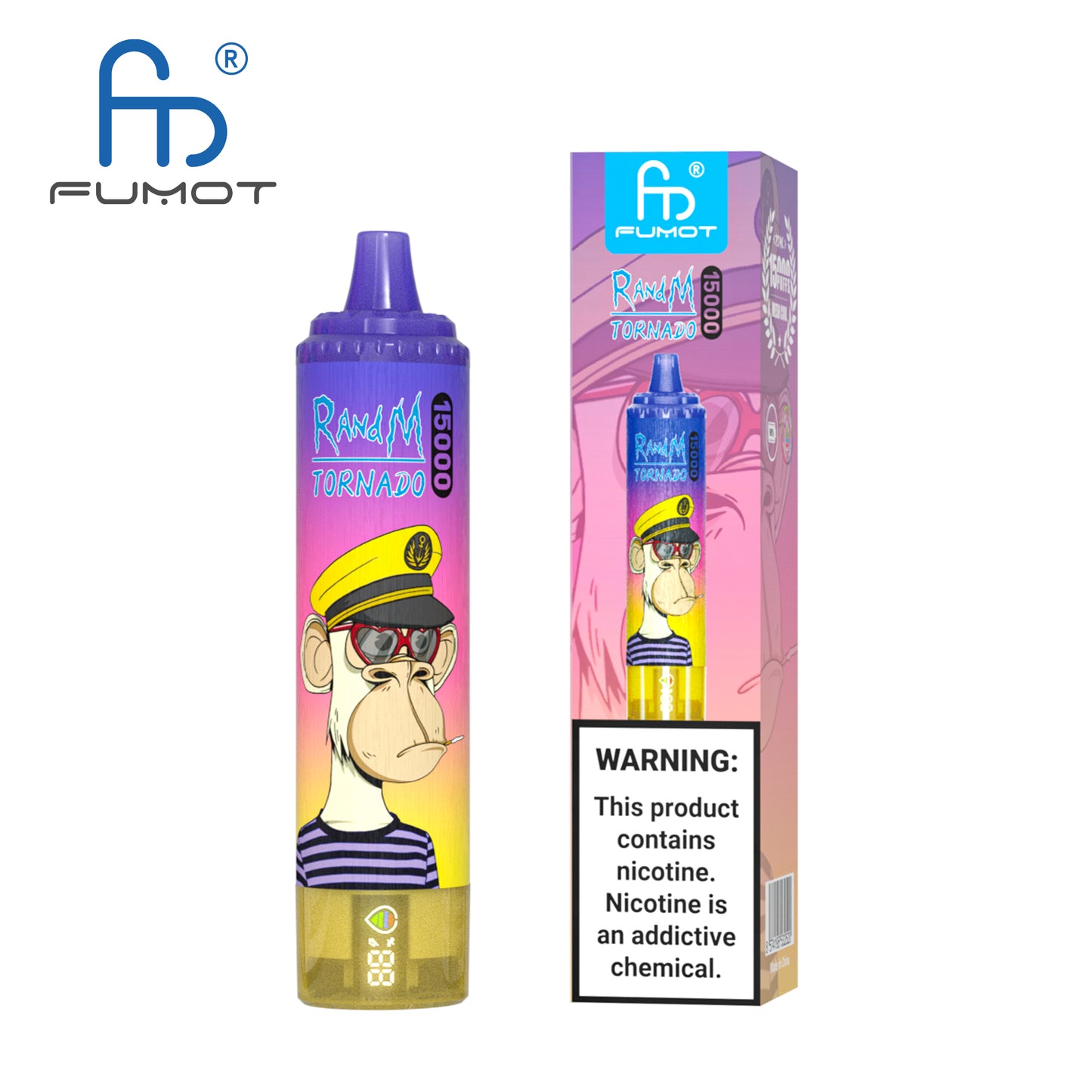 FUMOT RandM Tornado 15000 (10 PCS Pack) - Peach Blueberry Candy 桃子蓝莓糖果