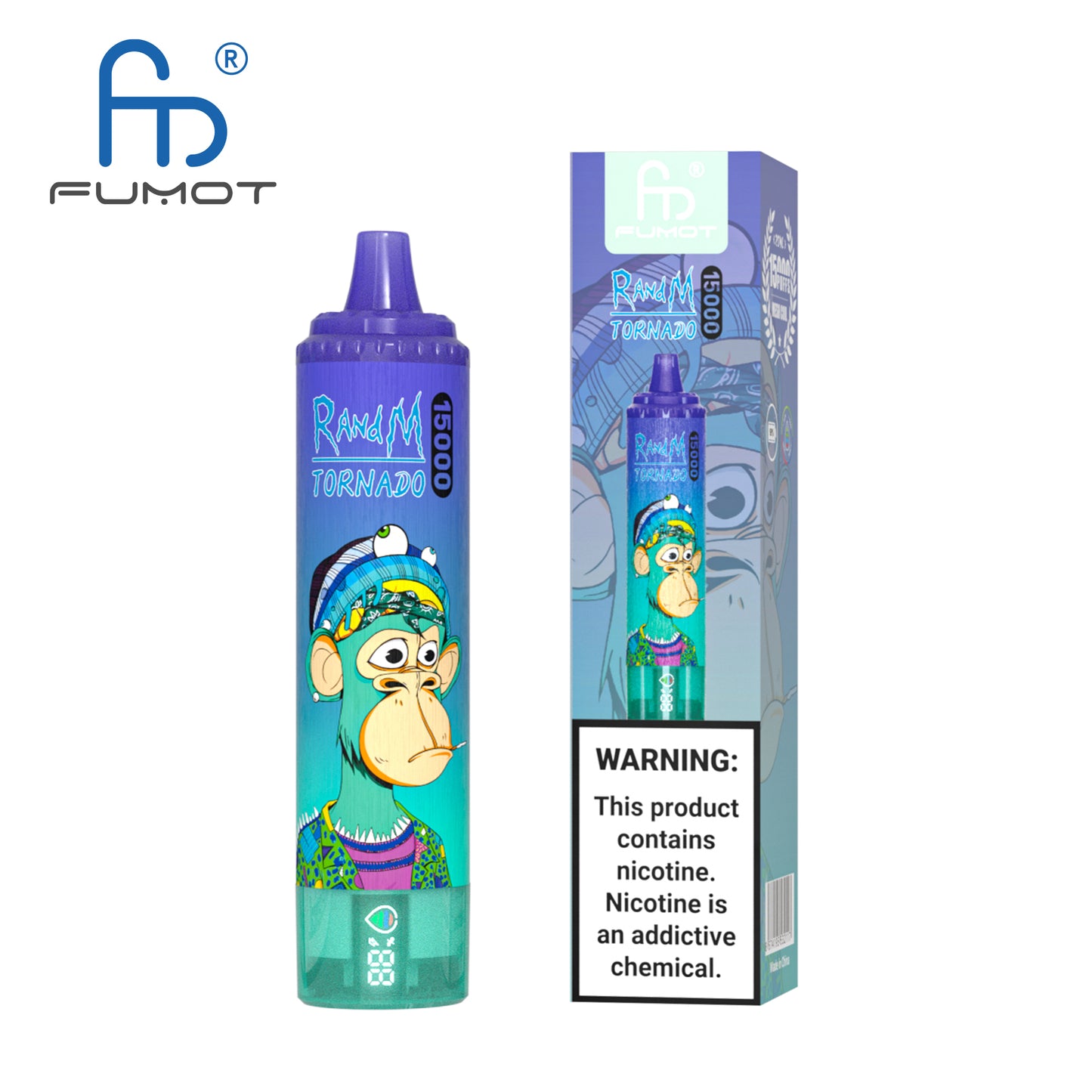 FUMOT RandM Tornado 15000 (10 PCS Pack) - Blueberry On Ice 蓝莓冰