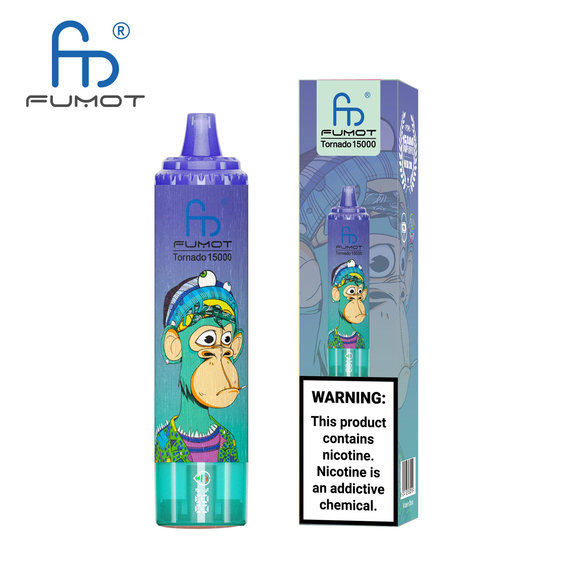 FUMOT RandM Tornado 15000 - Blueberry On Ice