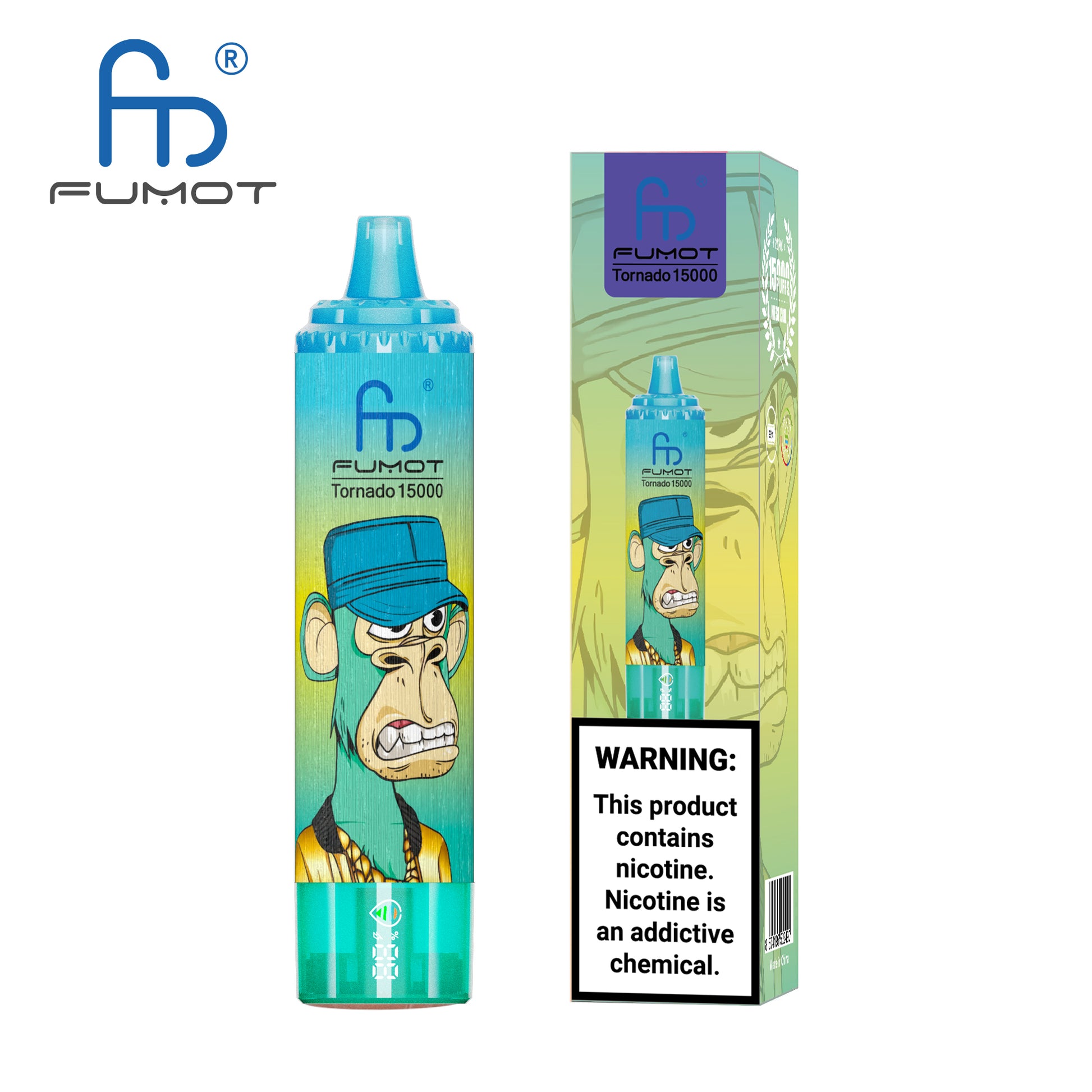 FUMOT RandM Tornado 15000 - Kiwi Passion Fruit Guava