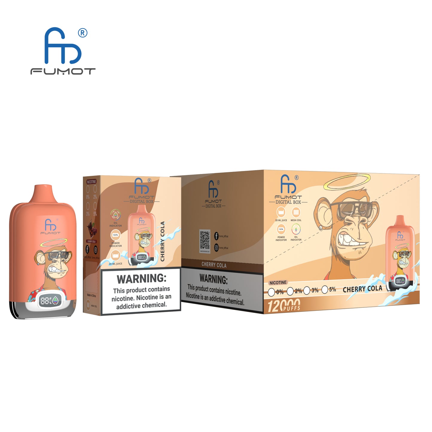 FUMOT Digital Box 12000 (10 PCS Pack) - Cherry Cola樱桃可乐