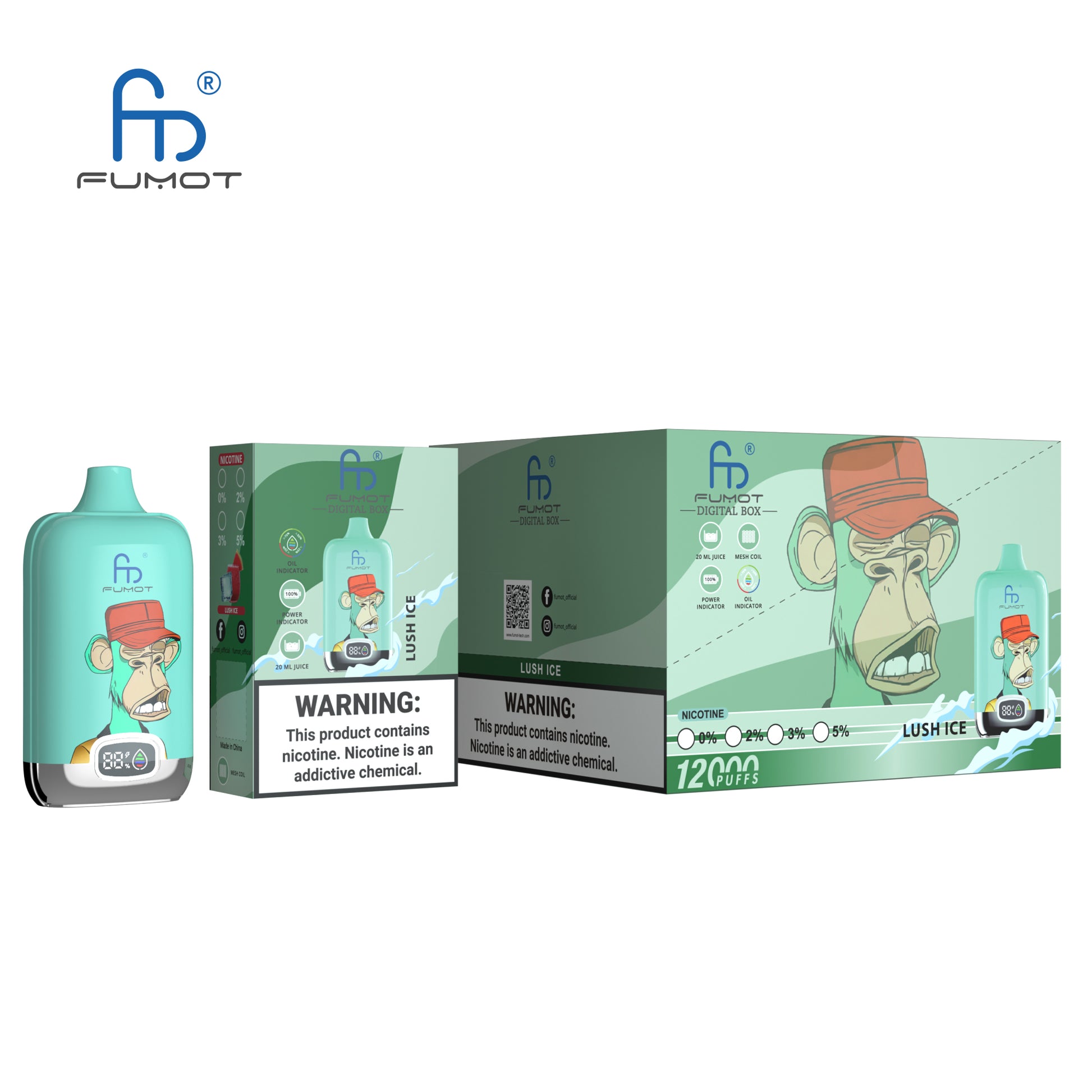 FUMOT Digital Box 12000 - Lush Ice