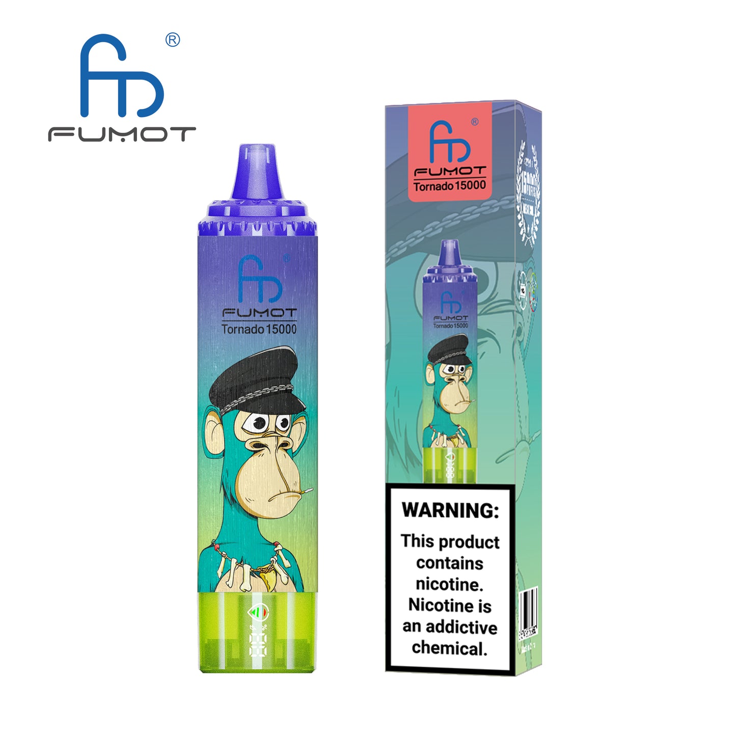 FUMOT RandM Tornado 15000 - Blueberry Bubblegum
