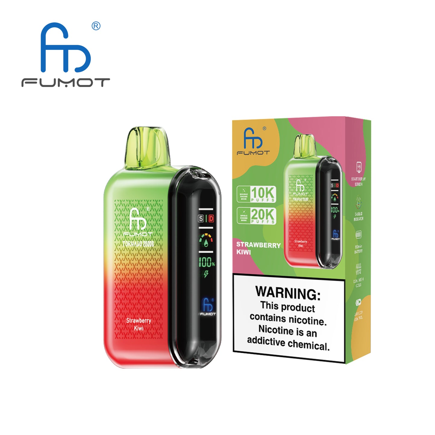 FUMOT Tornado 20000 - Strawberry Kiwi