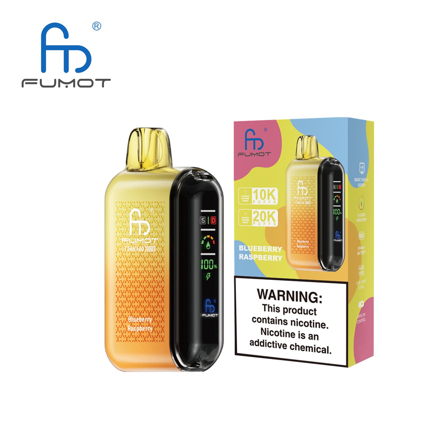 FUMOT Tornado 20000 (10 PCS Pack) - Blueberry Raspberry