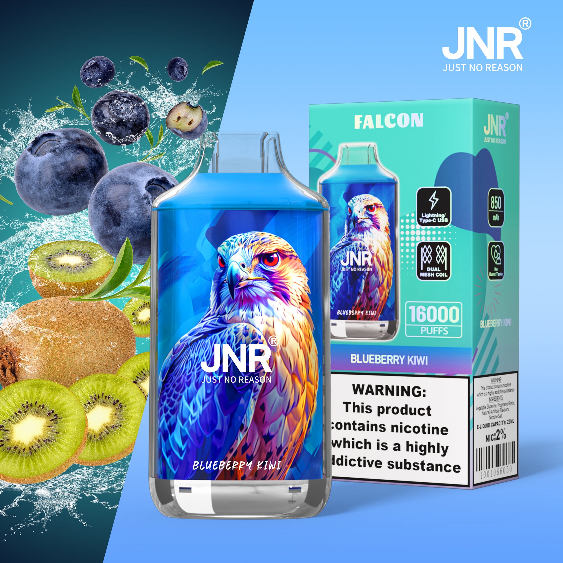 JNR Falcon 16000 - Blueberry Kiwi