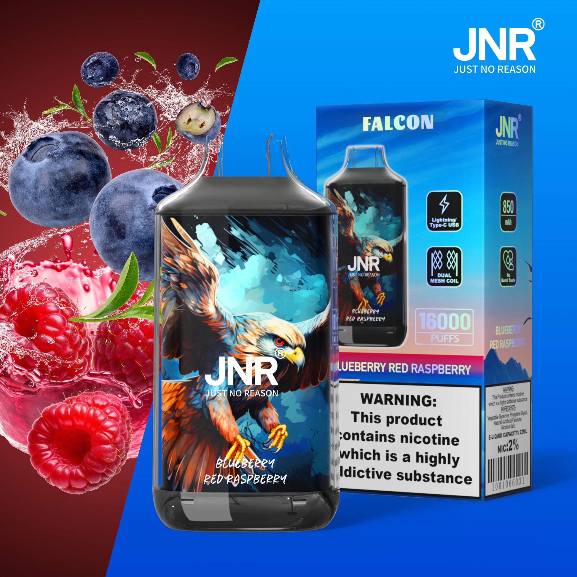 JNR Falcon 16000 - Blueberry Red Raspberry