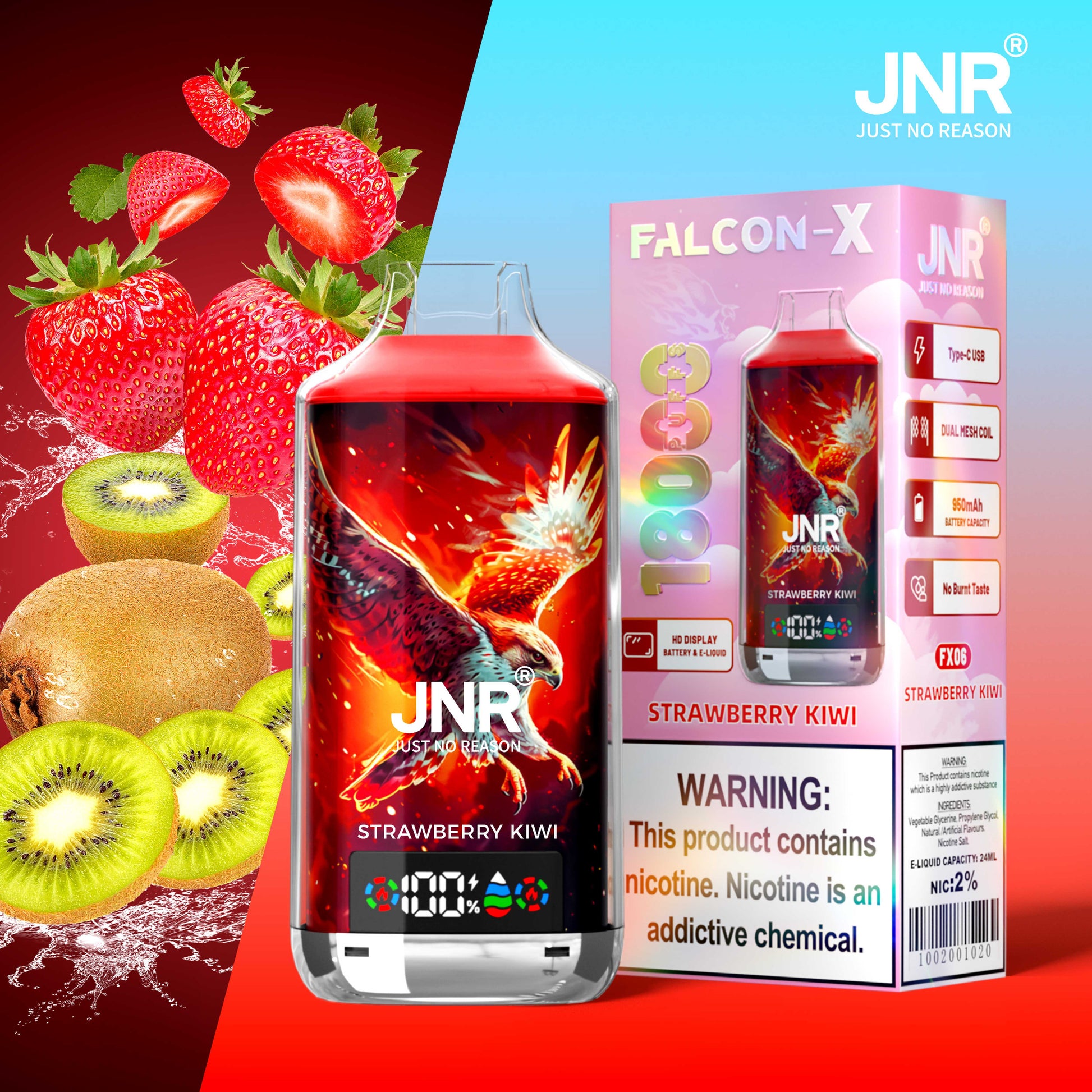 JNR Falcon-X 18000 - Strawberry Kiwi