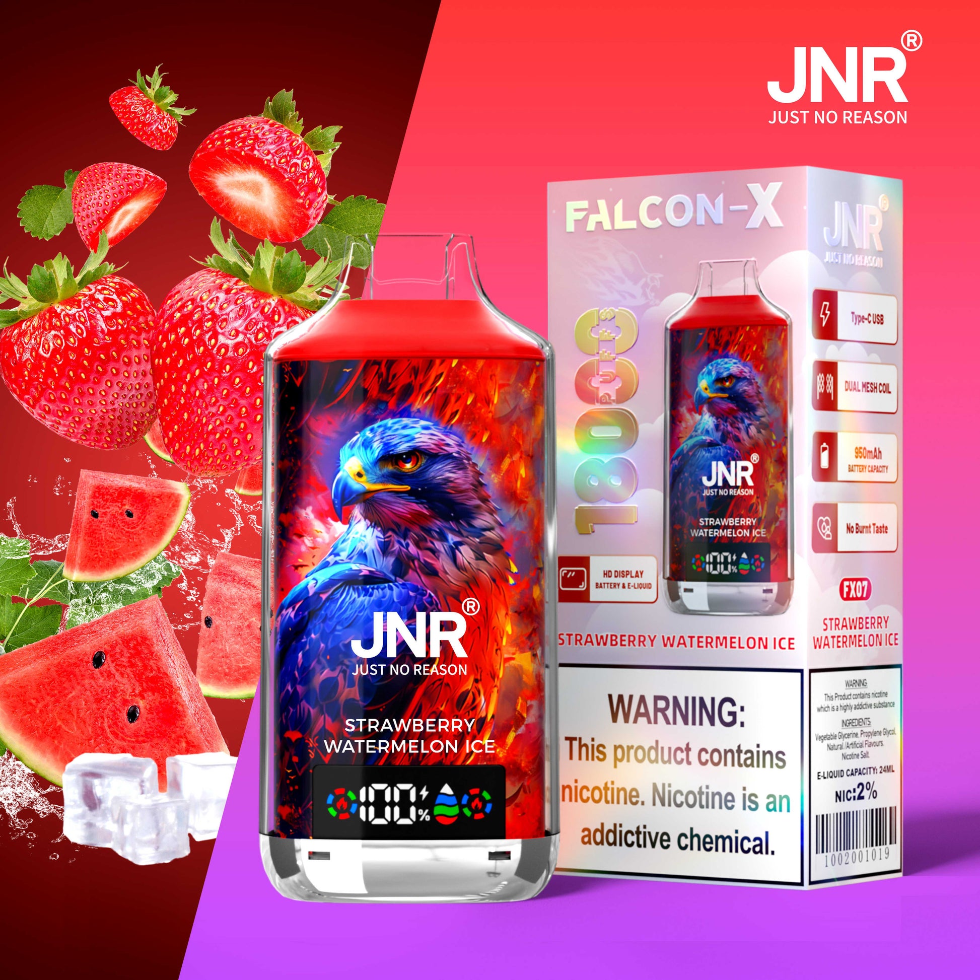 JNR Falcon-X 18000 - Strawberry Watermelon Ice