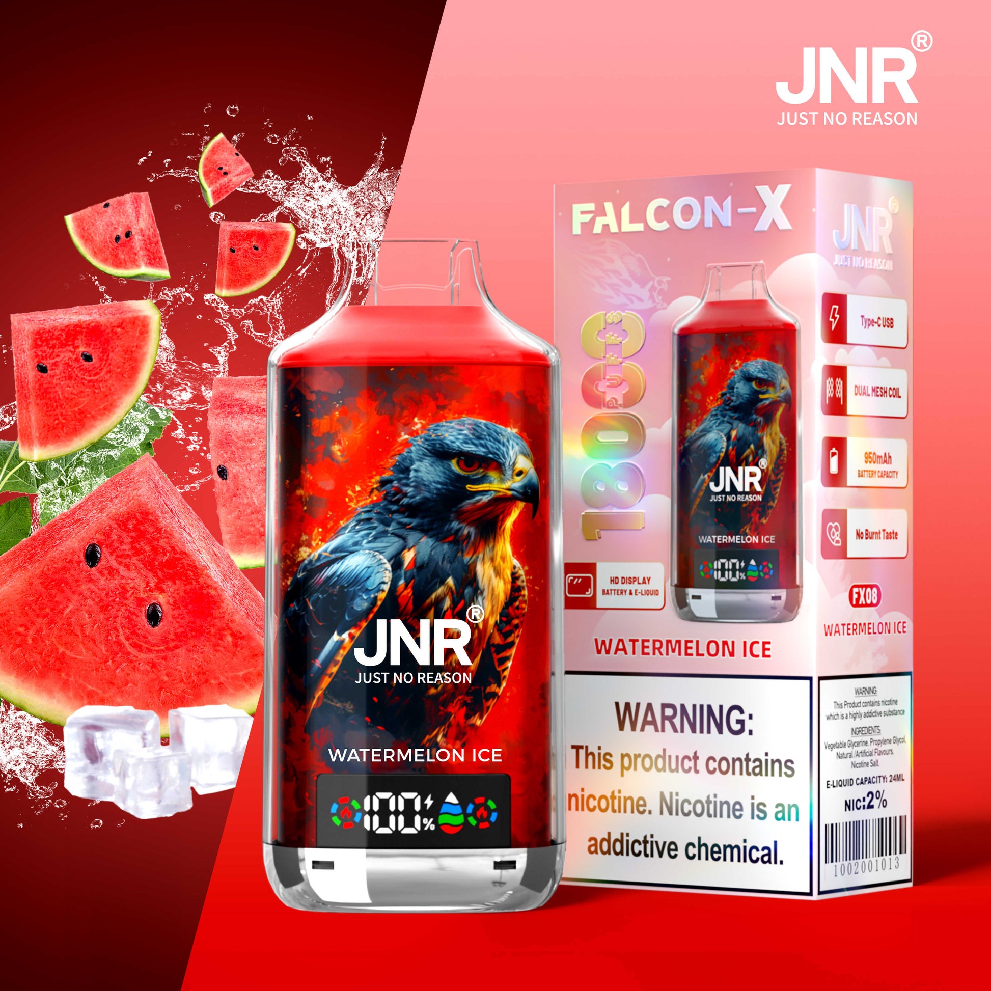 JNR Falcon-X 18000 - Watermelon Ice