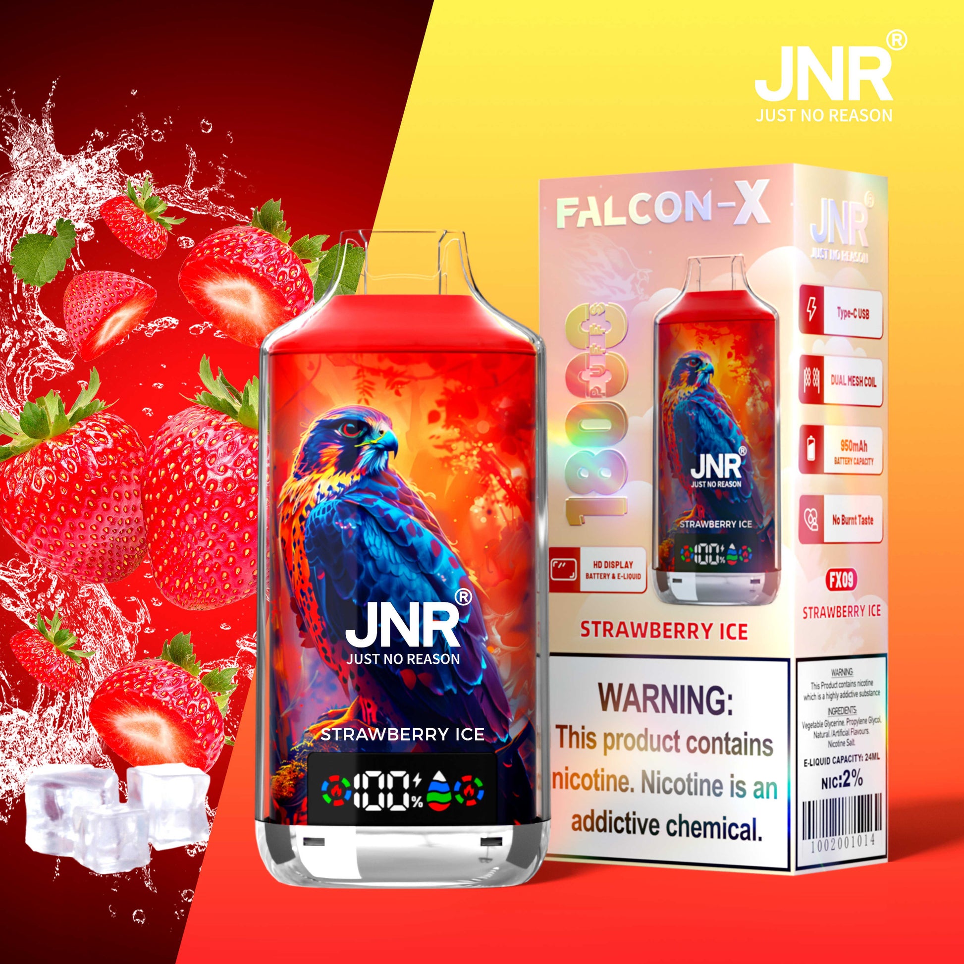 JNR Falcon-X 18000 - Strawberry Ice