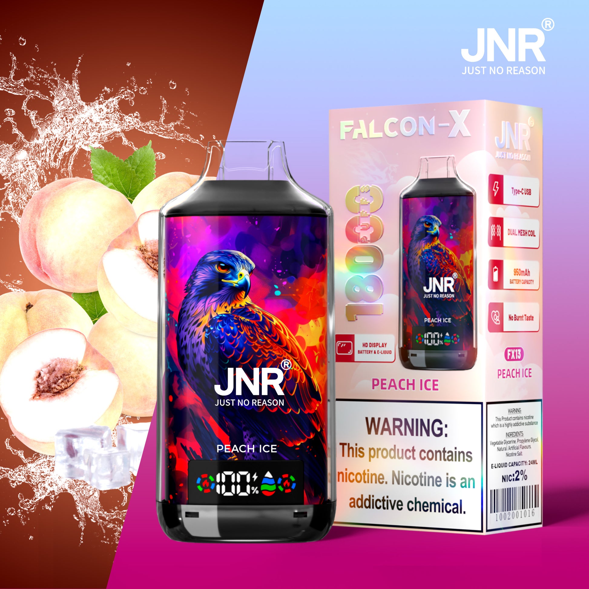 JNR Falcon-X 18000 - Peach Ice