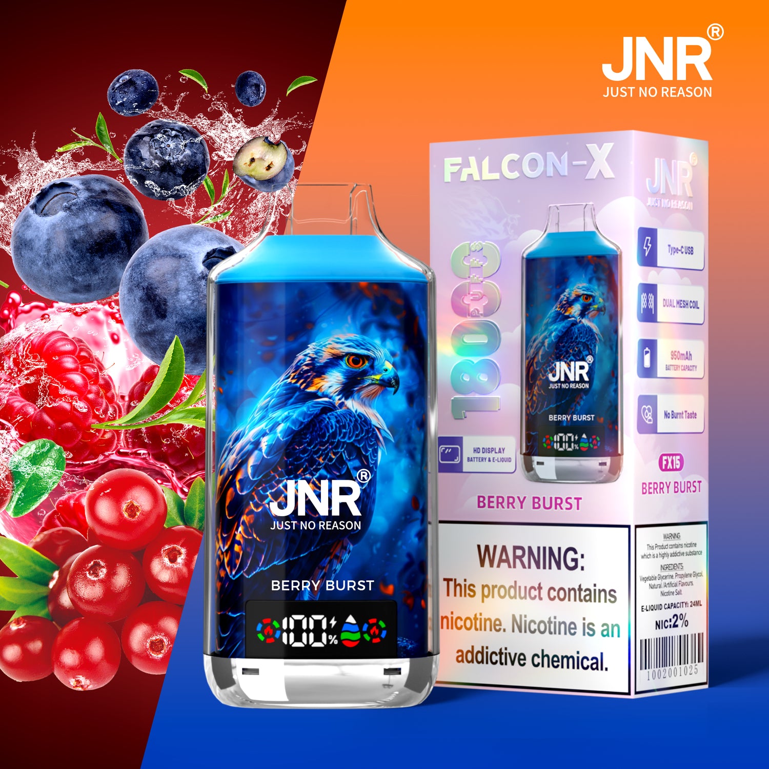 JNR Falcon-X 18000 - Berry Burst