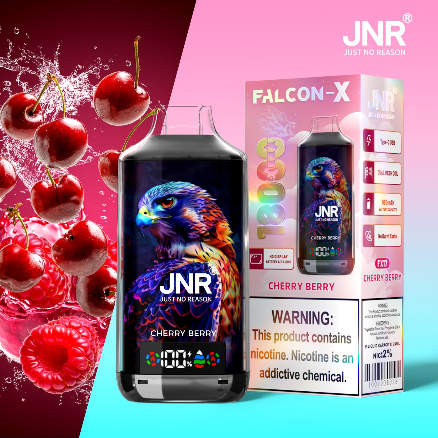 JNR Falcon-X 18000 - Cherry Berry