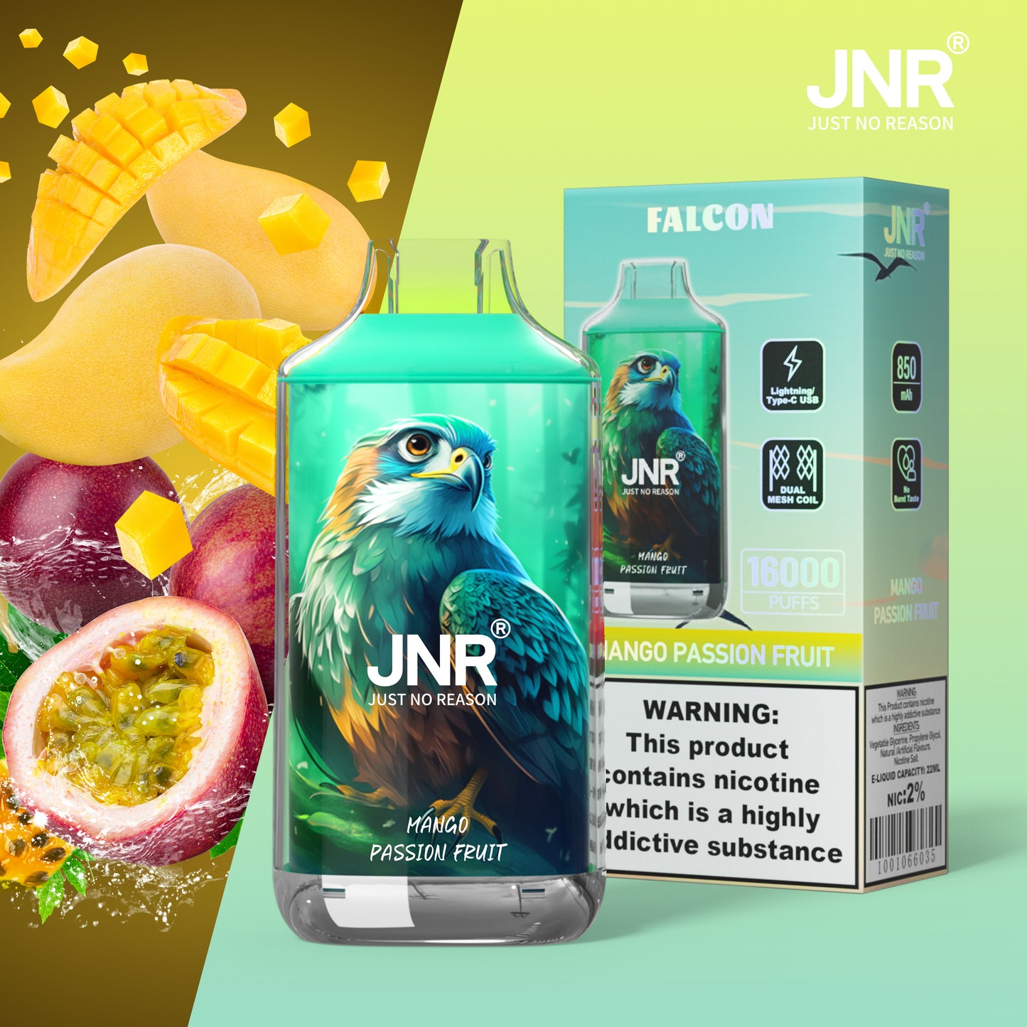JNR Falcon 16000 - Mango Passion Fruit