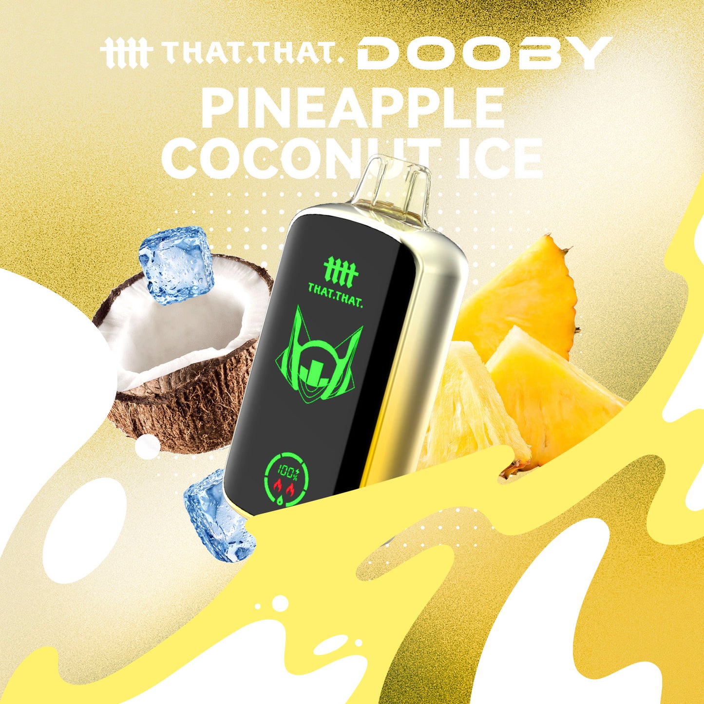 Pineapple Coconut Ice THATTHAT Dooby 18000 Disposable