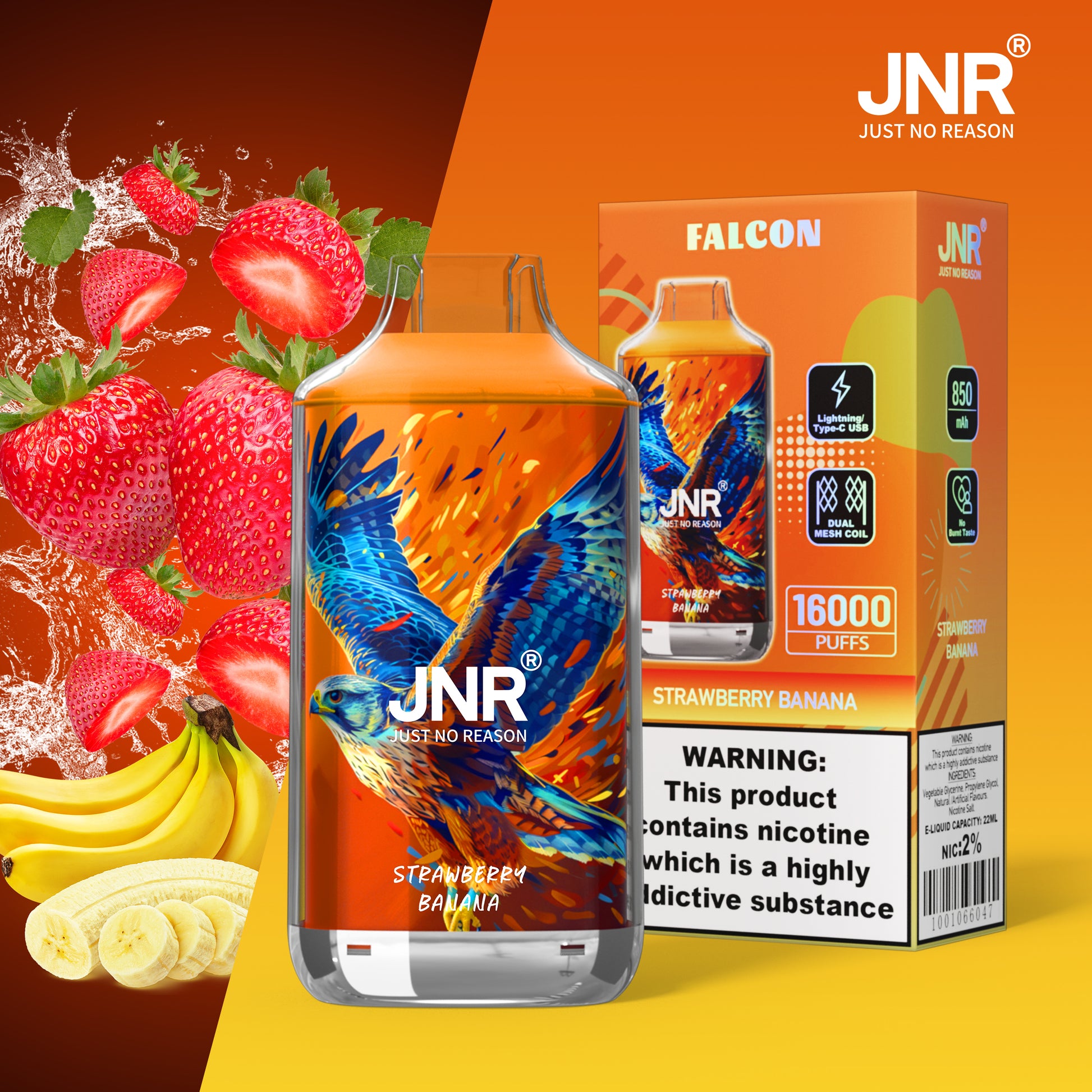 JNR Falcon 16000 - Strawberry Banana