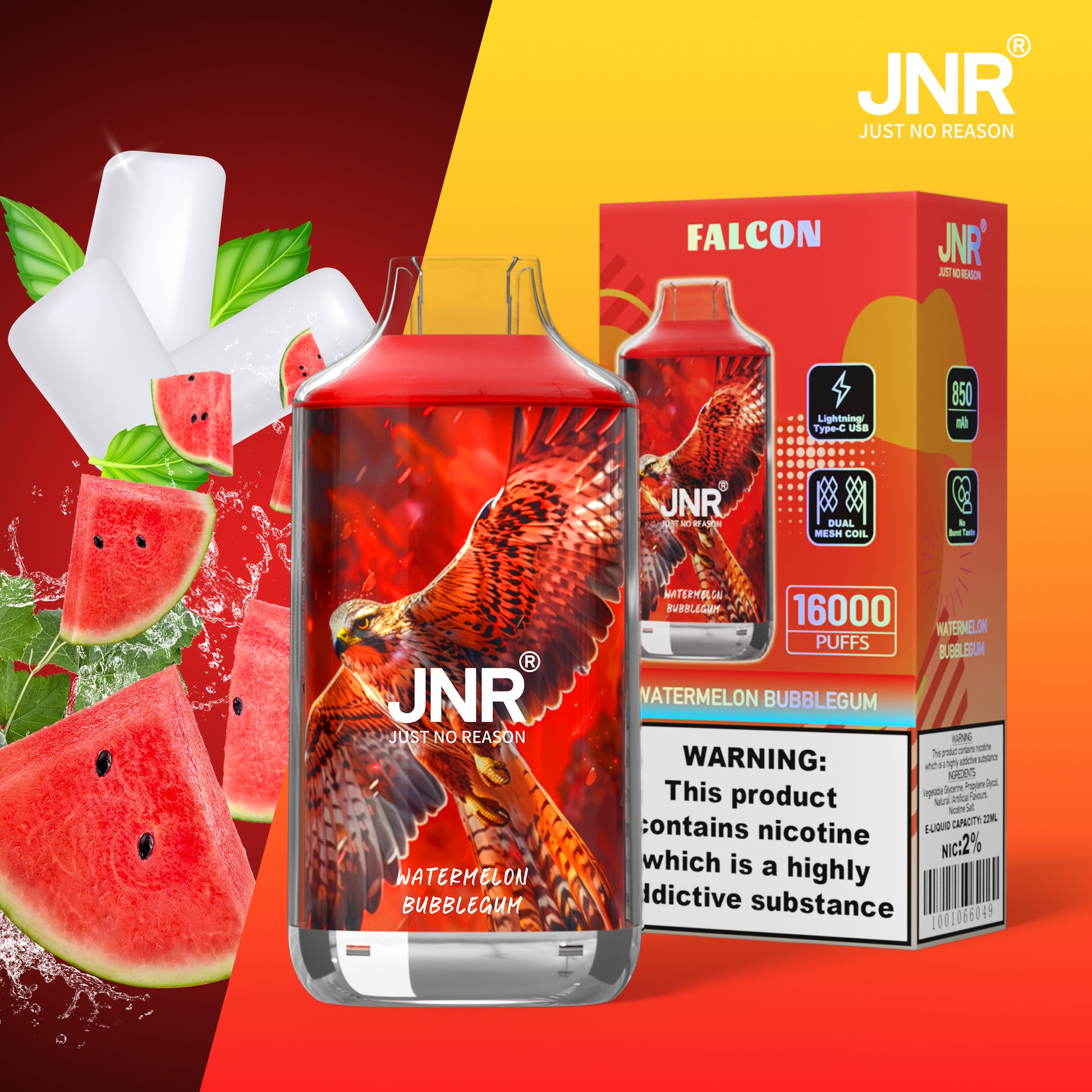 JNR Falcon 16000 - Watermelon Bubblegum