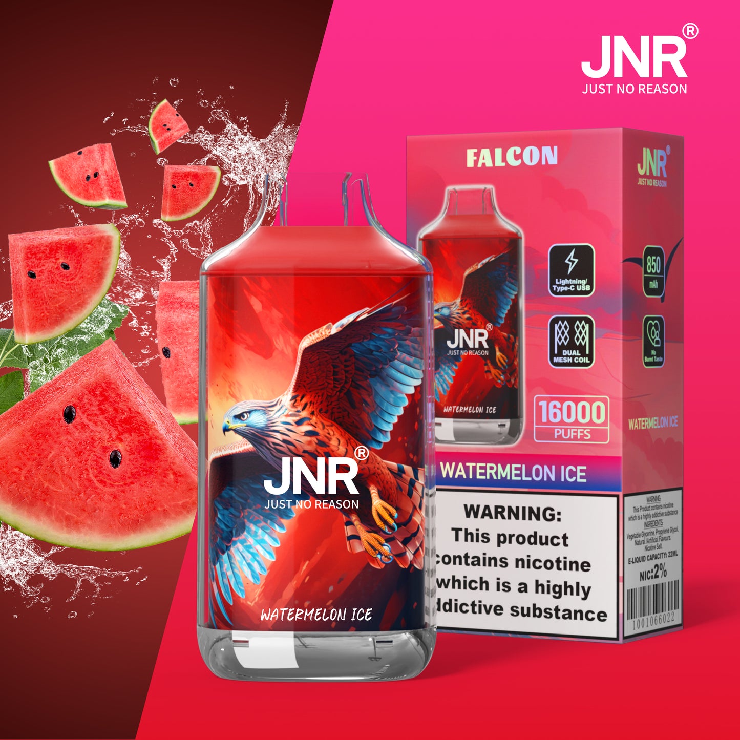 JNR Falcon 16000 - Watermelon Ice