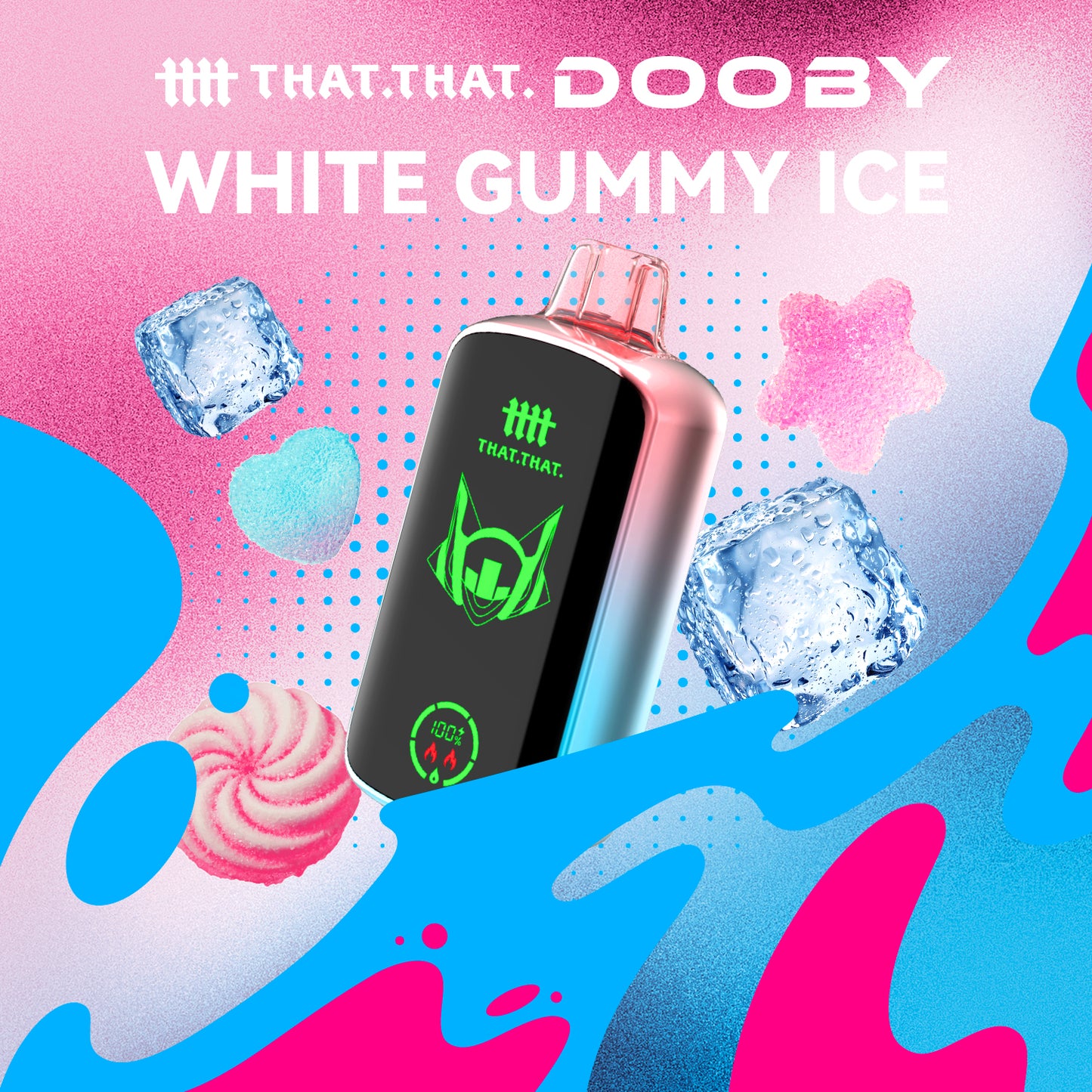 White Gummy Ice THATTHAT Dooby 18000 Disposable
