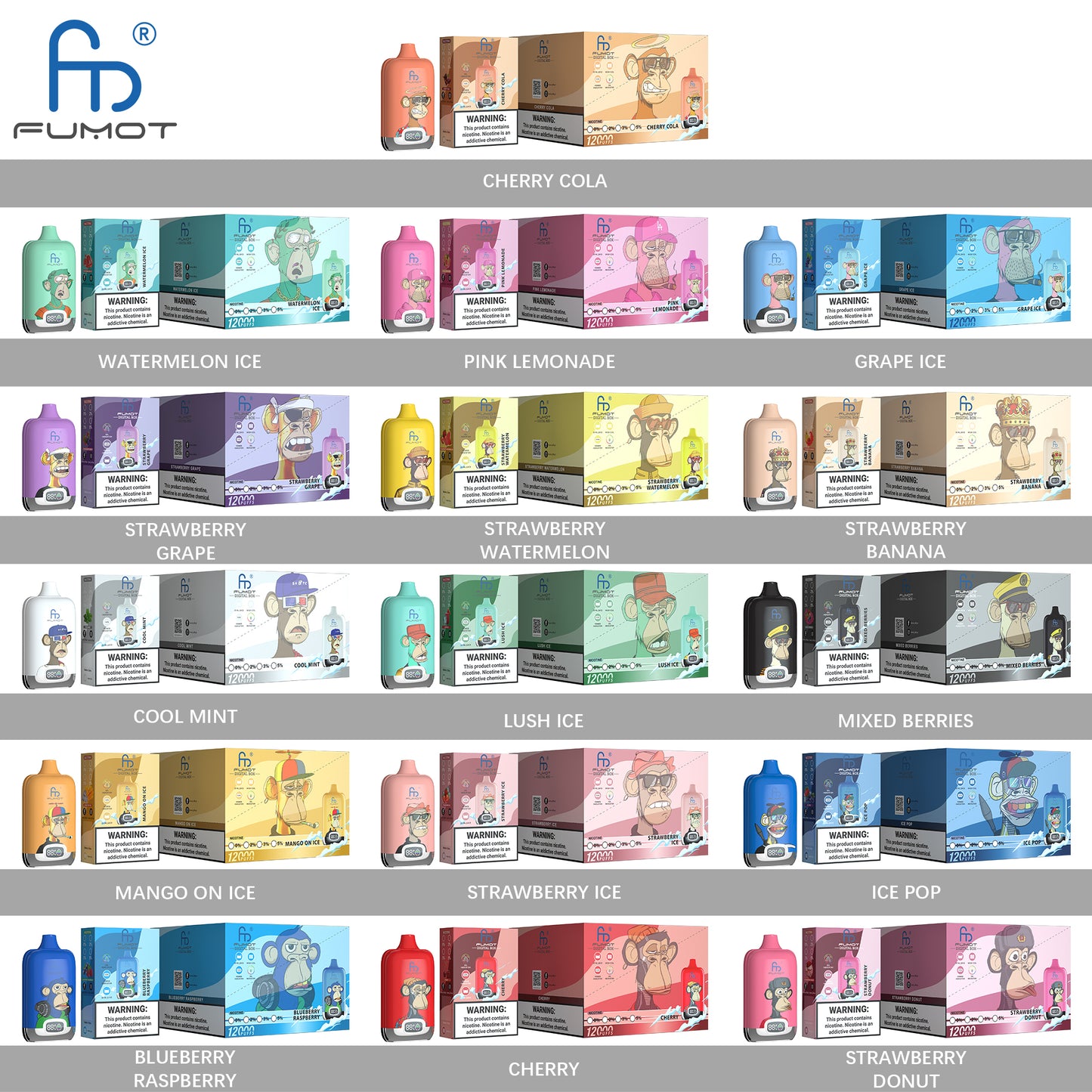 FUMOT Digital Box 12000 (10 PCS Pack) product image