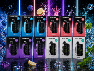 Geek Bar Pulse X 12-pack bundle display with assorted flavor boxes