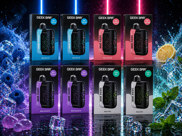 Geek Bar Pulse X 8-pack bundle display with assorted flavor boxes